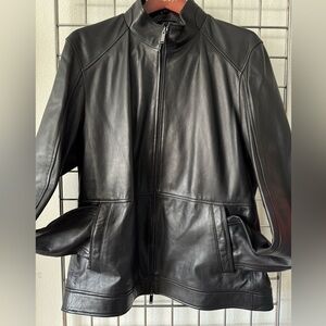 MICHAEL KORS Men's 100% Genuine Leather Jacket